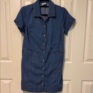 CAbi Blue Polo Collar Mini Dress